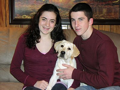 Katie with her family 2009